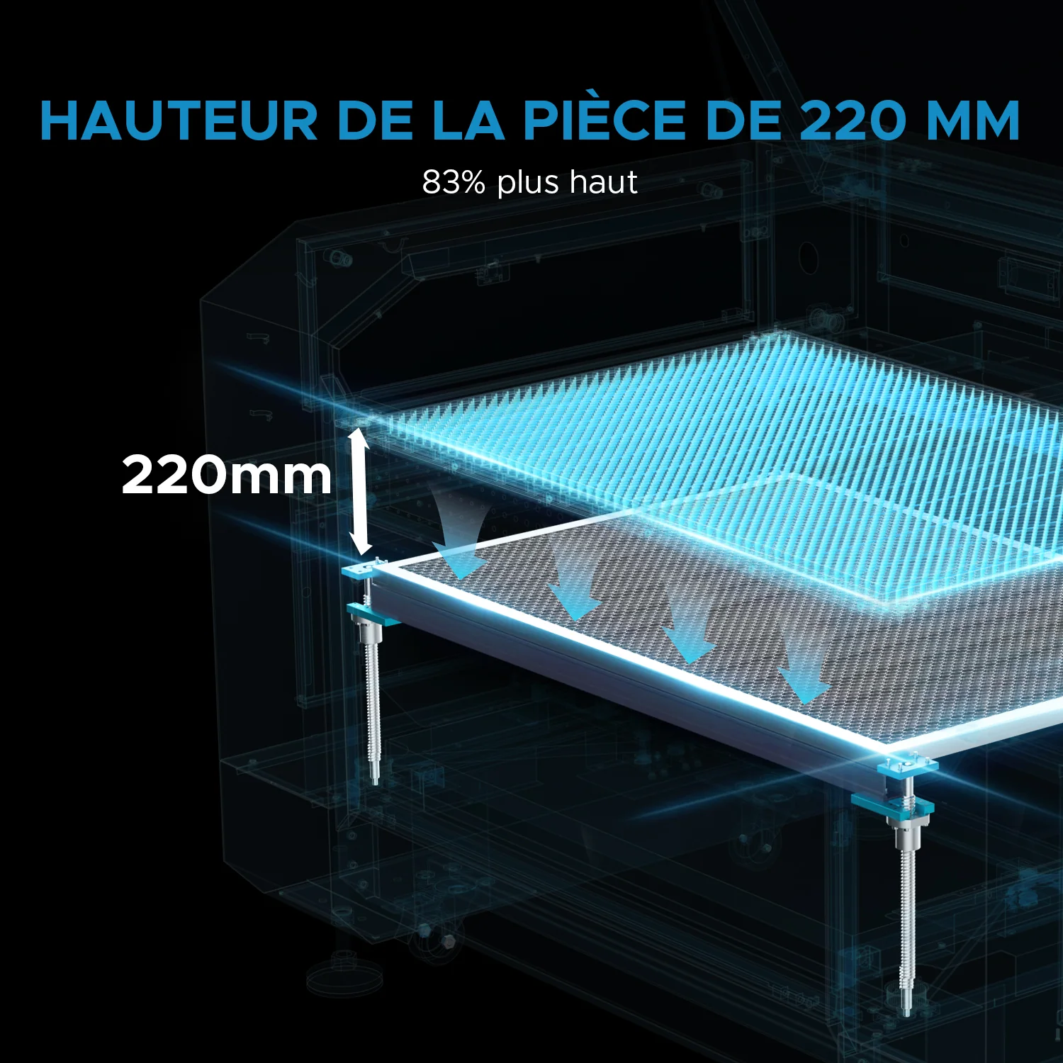 100W Graveur et découpeur laser CO2 avec 700X500mm Zone de Travail, Autofocus |  Pronto-35X - Image 14