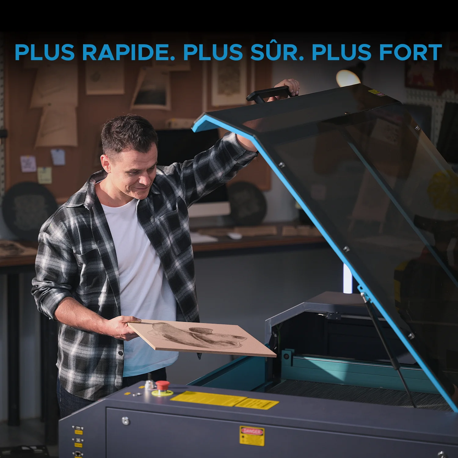 100W Graveur et découpeur laser CO2 avec 1000x600mm Zone de Travail, Autofocus |  Pronto-45 - Image 8