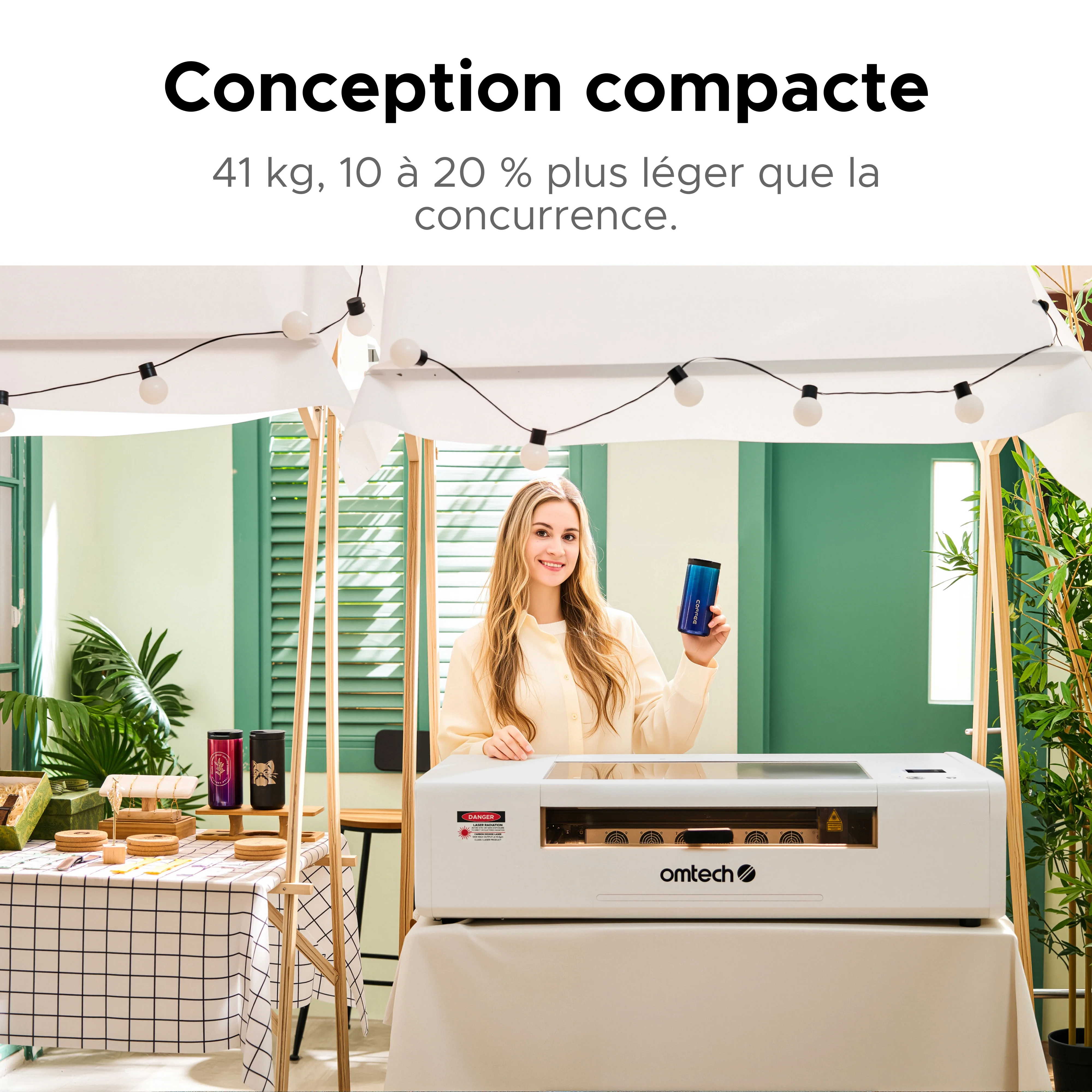 (30 avril) 55W Desktop Graveur laser et Découpe laser avec surface de gravure de 500x300mm | Polar Lite - Image 9