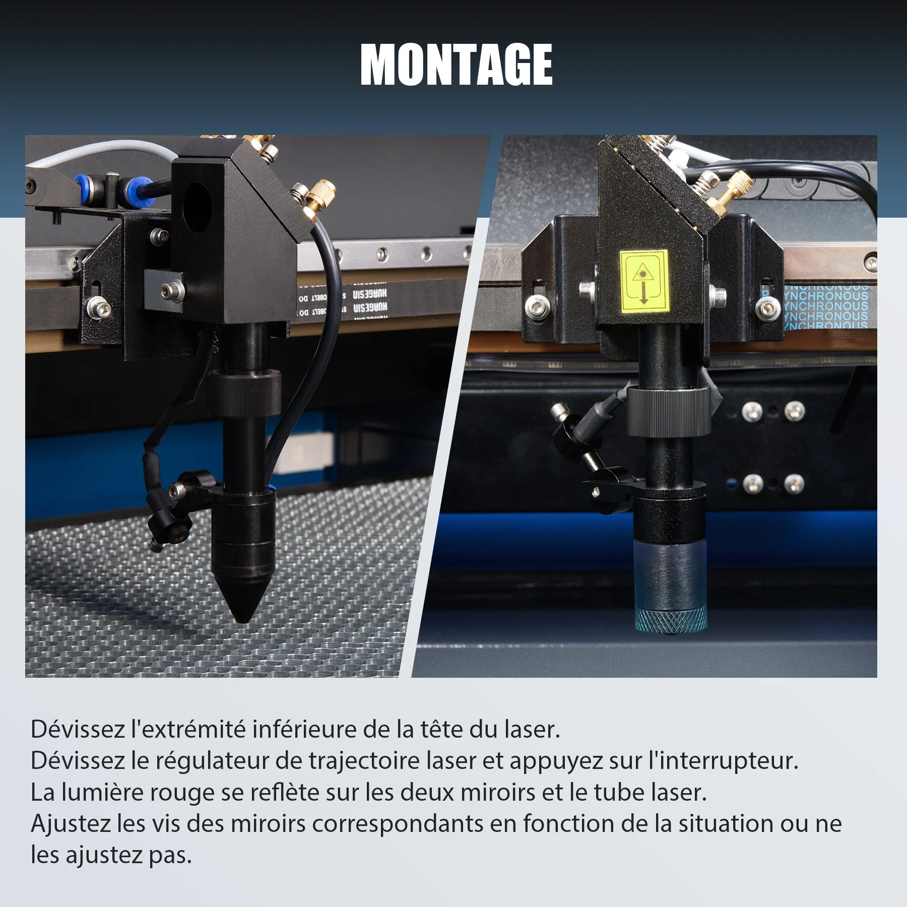 Alignement Laser pour les Graveurs au laser CO2 de 50W-130W - Image 5
